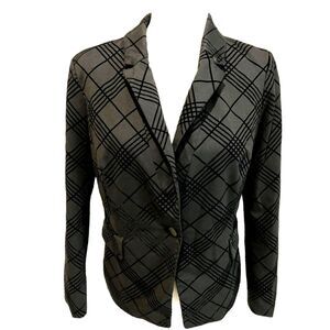 Jules & Leopold Black Stripe One Button Blazer Size Large